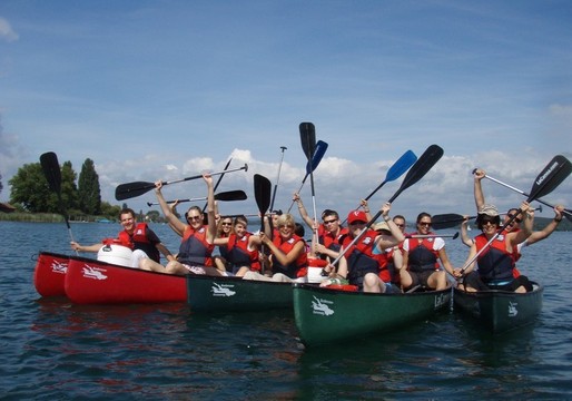 Teamevent geführte Kanutour auf dem Bodensee