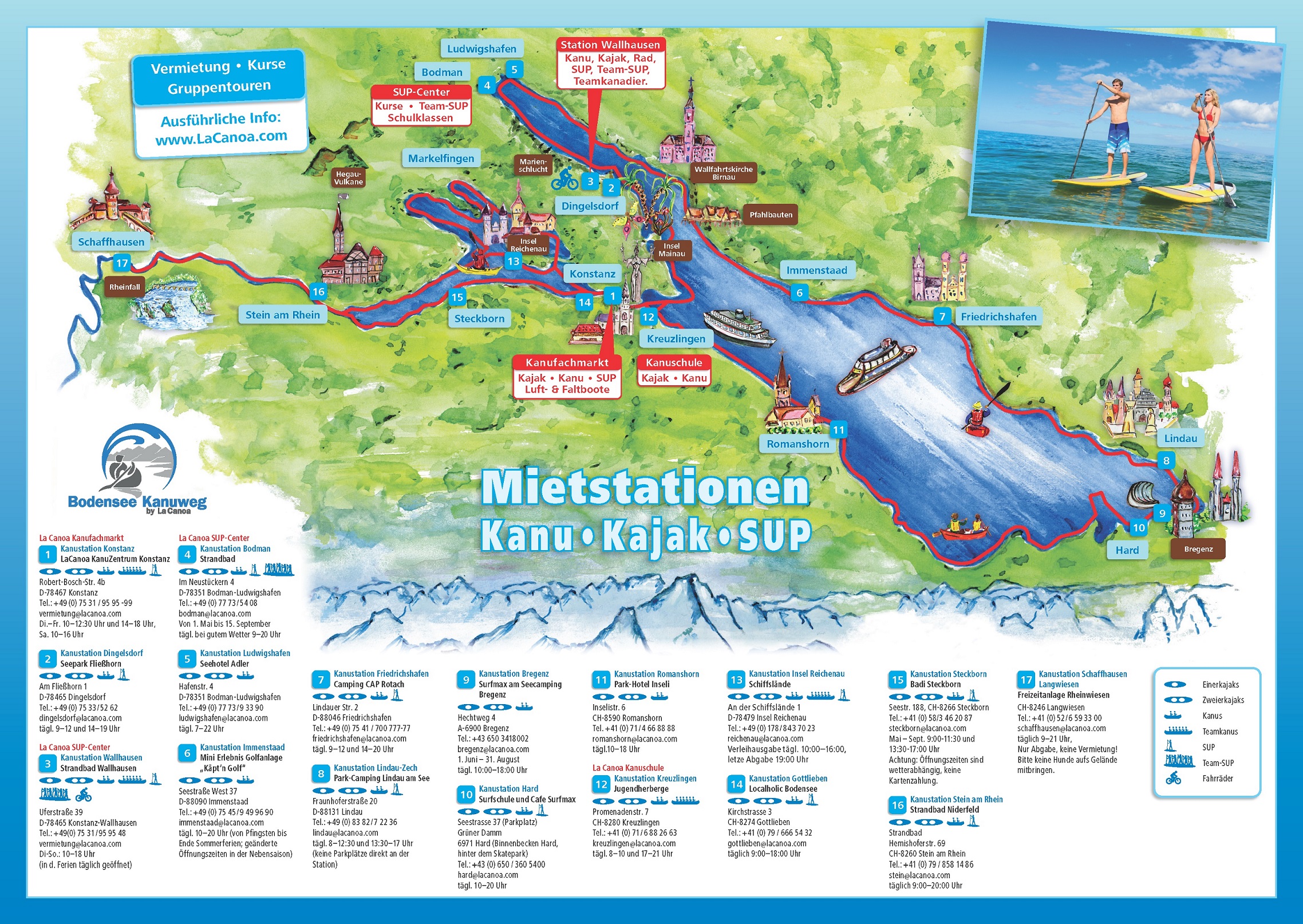 Bodensee-Kanuweg-Mietstationen