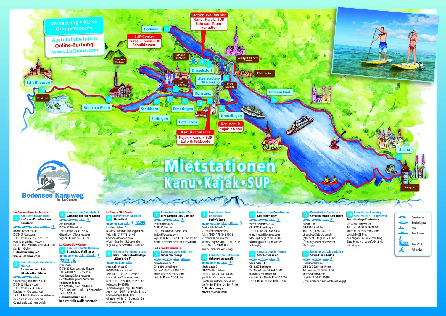 Bodensee-Kanuweg-Mietstationen